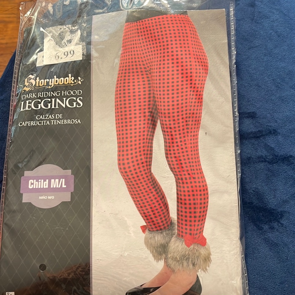 Storybook dark riding hood leggings
